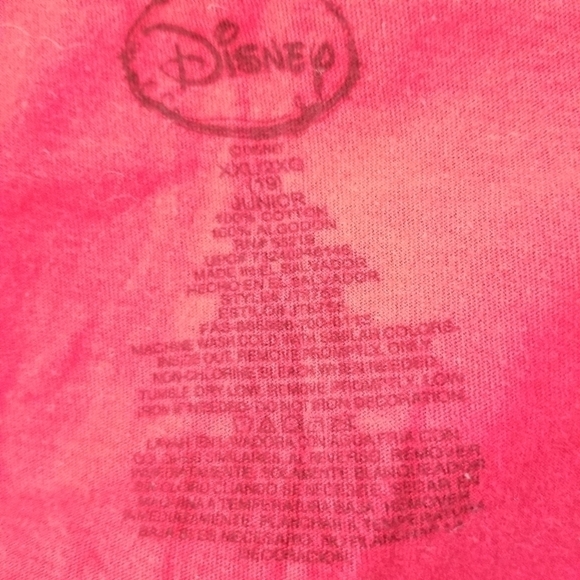 Disney Red Graphic T-Shirt Angry Mickey Short Sleeve Juniors XXL (19) - Picture 6 of 6